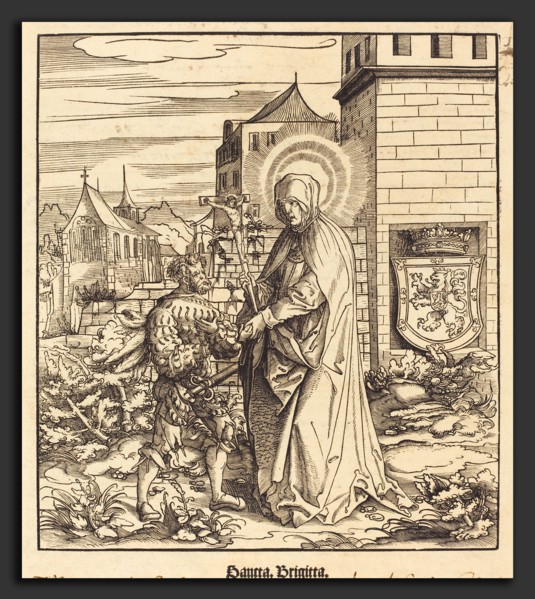 Leonhard Beck (German, c. 1480 - 1542), Saint Brigitta, 1516-1518, woodcut