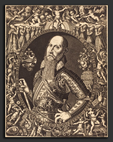 Nicolaus Andrea (German, active c. 1573 - 1606), Stanislaus Sabinus von Stracza, 1590, engraving on