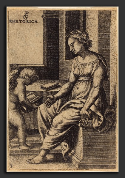 Georg Pencz (German, c. 1500 - 1550), Rhetoric, engraving