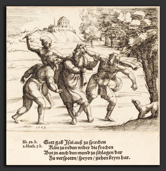 Augustin Hirschvogel (German, 1503 - 1553), Isaiah Accepts Mockery because of His Faith, 1549,