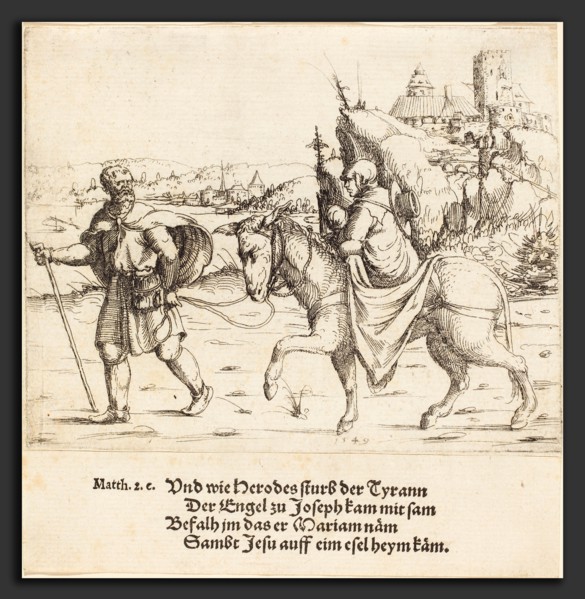 Augustin Hirschvogel (German, 1503 - 1553), The Holy Family Returns from Egypt, 1549, etching