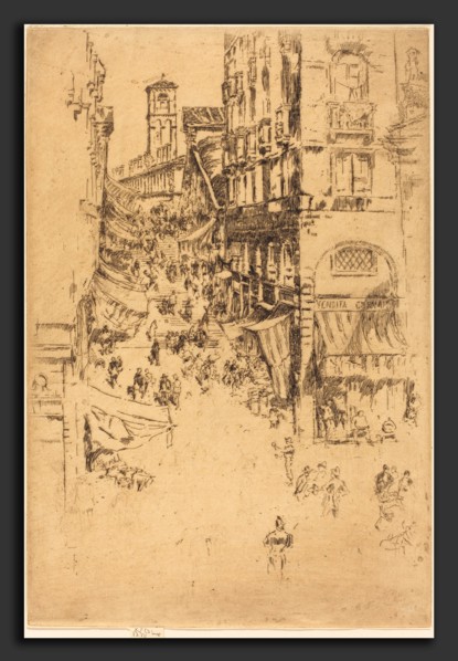 James McNeill Whistler (American, 1834 - 1903), The Rialto, 1880, etching and drypoint