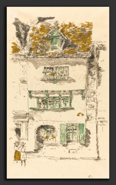 James McNeill Whistler (American, 1834 - 1903), Yellow House, Lannion, 1893, lithograph