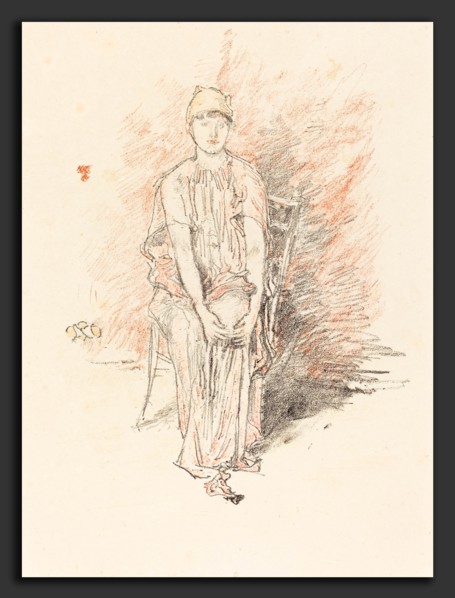 James McNeill Whistler (American, 1834 - 1903), Figure Study, 1890, lithograph