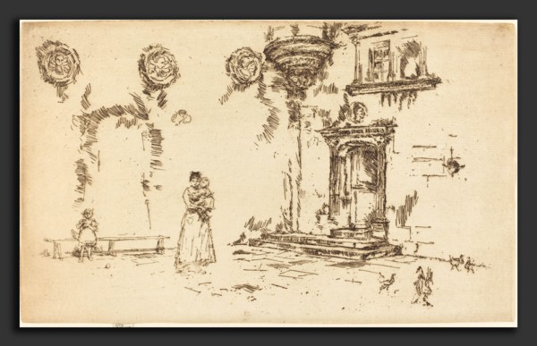 James McNeill Whistler (American, 1834 - 1903), Hotel Lallement, Bourges, 1888, etching