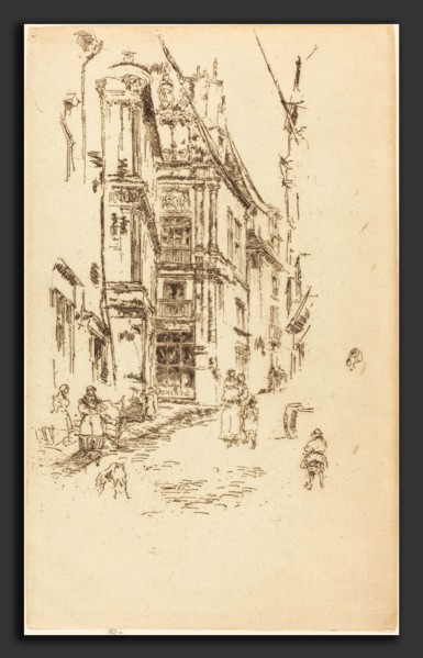 James McNeill Whistler (American, 1834 - 1903), Chancellerie, Loches, 1888, etching