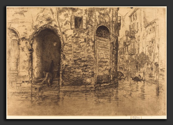 James McNeill Whistler (American, 1834 - 1903), Two Doorways, 1880, etching in brownish-black ink