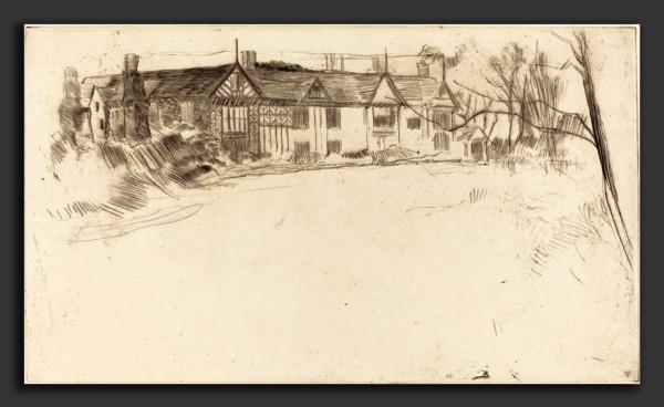 James McNeill Whistler (American, 1834 - 1903), Speke Hall, No.2, 1875, etching and drypoint