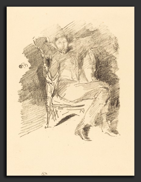 James McNeill Whistler (American, 1834 - 1903), Firelight - Joseph Pennell, No.I, 1896, lithograph