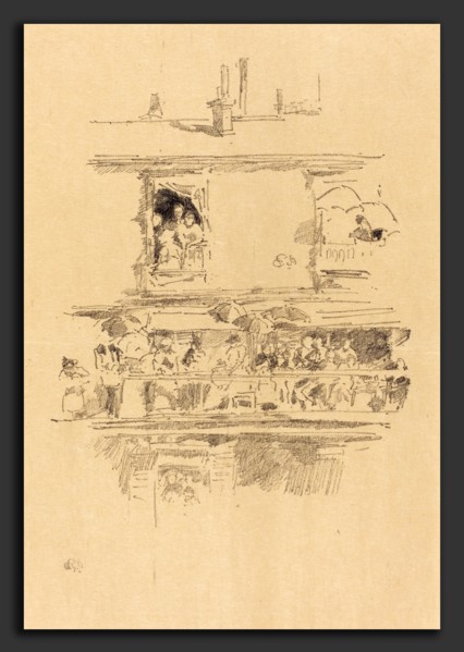 James McNeill Whistler (American, 1834 - 1903), The Long Balcony, 1894, lithograph