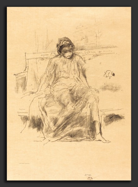James McNeill Whistler (American, 1834 - 1903), The Draped Figure Seated, 1893, lithograph