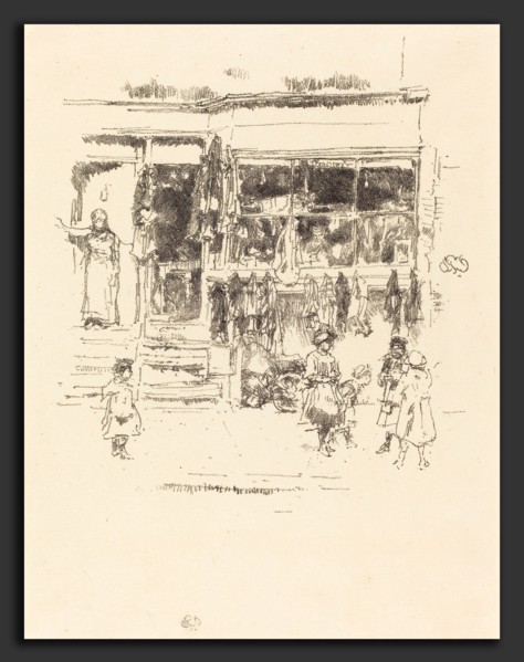 James McNeill Whistler (American, 1834 - 1903), Chelsea Rags, 1888, lithograph on cream laid paper