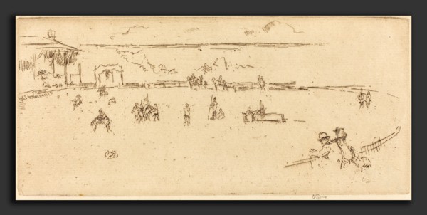 James McNeill Whistler, Bucking Horse, American, 1834 - 1903, etching in brown on laid paper