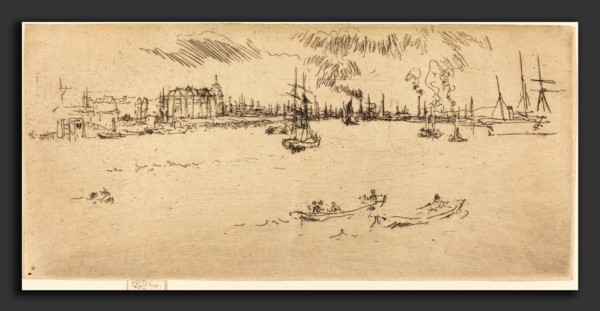 James McNeill Whistler (American, 1834 - 1903), Tilbury, 1887, etching