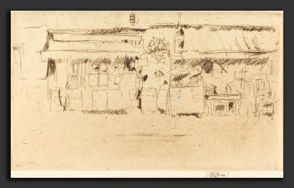 James McNeill Whistler (American, 1834 - 1903), Furniture-Shop, c. 1887, etching and drypoint