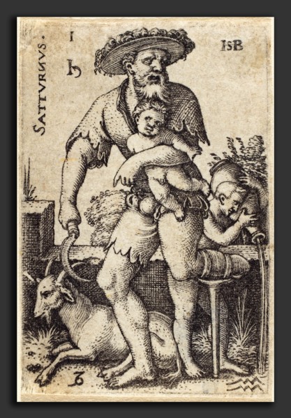 Sebald Beham (German, 1500 - 1550), Saturn, engraving
