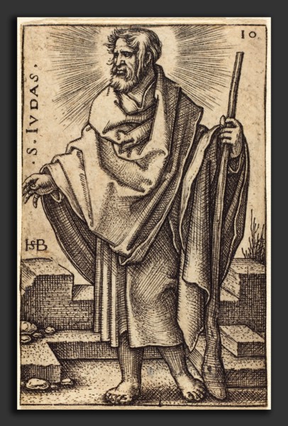 Sebald Beham (German, 1500 - 1550), Judas Thaddaeus, engraving