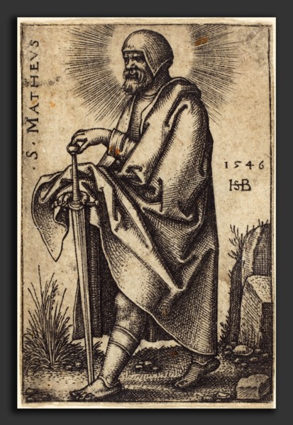 Sebald Beham (German, 1500 - 1550), Matthew, 1546, engraving