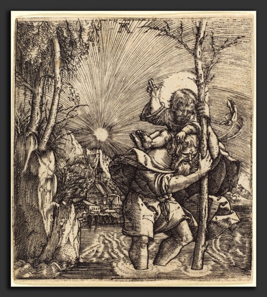 Albrecht Altdorfer (German, 1480 or before - 1538), Saint Christopher, c. 1515-1520, engraving