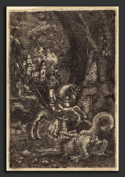Albrecht Altdorfer (German, 1480 or before - 1538), Saint George, c. 1515-1518, engraving