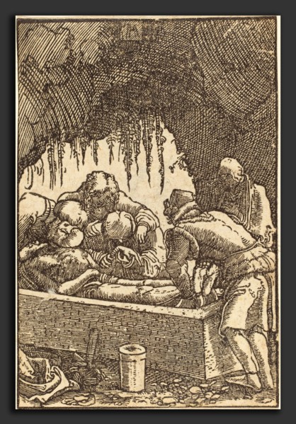 Albrecht Altdorfer (German, 1480 or before - 1538), The Entombment, c. 1513, woodcut