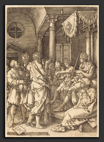 Heinrich Aldegrever (German, 1502 - 1555-1561), The Two Elders Convicted by the Testimony of