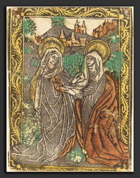 Workshop of Master of the Borders with the Four Fathers of the Church, The Visitation, 1460-1480,