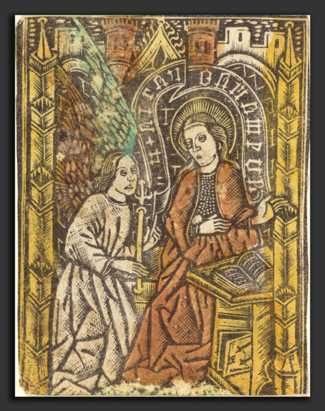 Workshop of Master of the Borders with the Four Fathers of the Church, The Annunciation, 1460-1480,