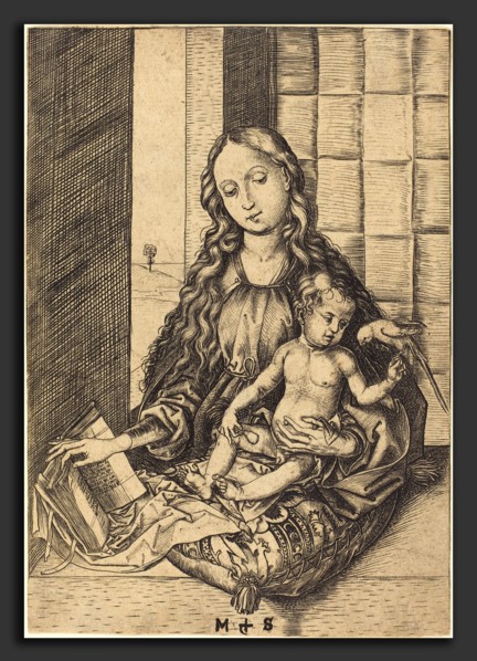 Martin Schongauer (German, c. 1450 - 1491), Madonna with a Parrot, c. 1470-1475, engraving