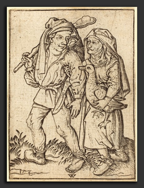 Wenzel von Olmutz after Master of the Housebook (German, active 1481-1497), Farmer and Wife with