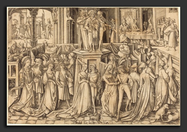 Israhel van Meckenem (German, c. 1445 - 1503), The Dance at the Court of Herod, c. 1500, engraving