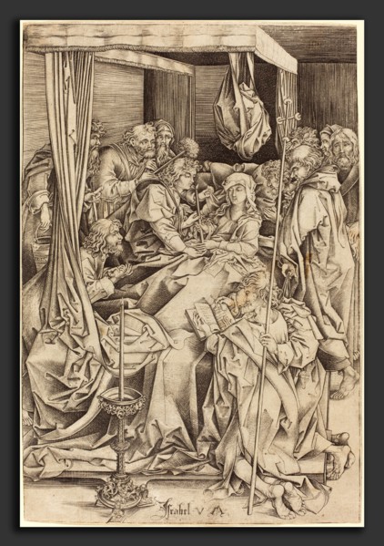 Israhel van Meckenem (German, c. 1445 - 1503), The Death of the Virgin, c. 1480-1490, engraving
