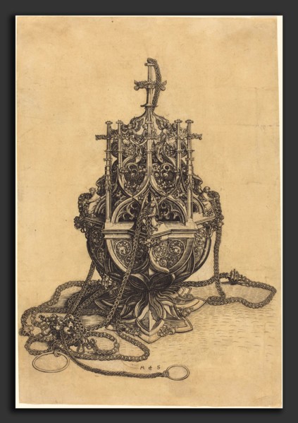 Martin Schongauer (German, c. 1450 - 1491), A Censer, c. 1480-1490, engraving on laid paper