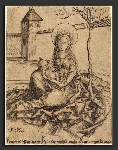 Israhel van Meckenem after Martin Schongauer (German, c. 1445 - 1503), Virgin and Child in a