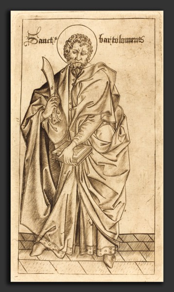 Israhel van Meckenem after Master E.S. (German, c. 1445 - 1503), Saint Bartholomew, c. 1470-1480,