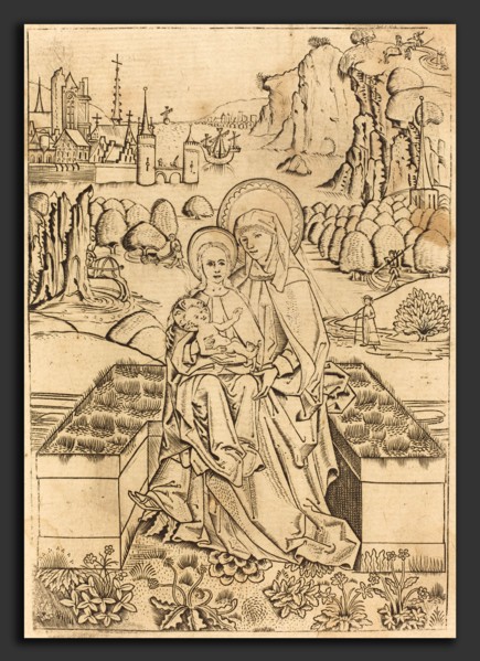 Master of St. Sebastian (German, active c. 1470-1490), The Madonna and Child with Saint Anne, c.