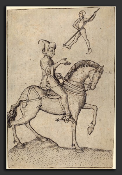 Master E.S. (German, active c. 1450 - active 1467), The Knight of Men, 1463, engraving