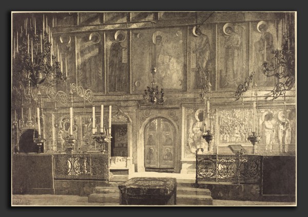 Auguste LepÃ¨re (French, 1849 - 1918), L'Inconestase de la Cathedrale de l'Assomption, 1883, wood
