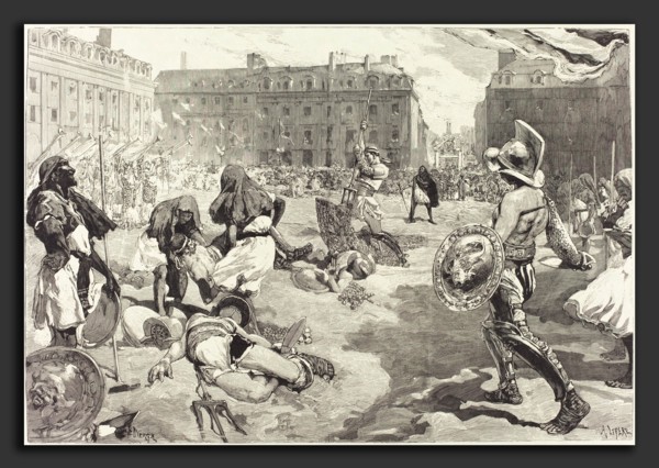 Daniel Vierge (Spanish, 1851 - 1904), Les FÃªtes de Rennes.  La grande Cavalcade Romaine,