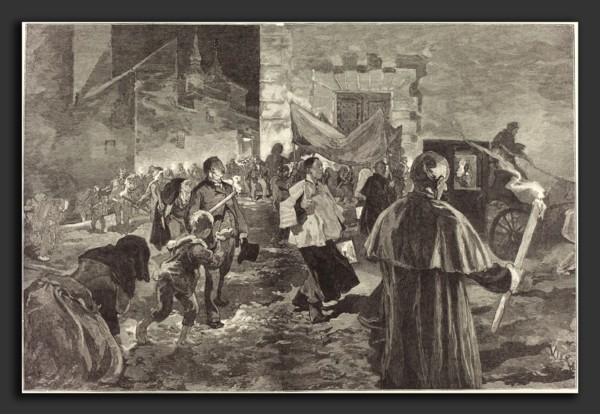 Daniel Vierge (Spanish, 1851 - 1904), Espagne.  La Viatique, 1889, wood engraving