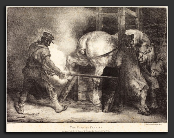 Théodore Gericault (French, 1791 - 1824), The Flemish Farrier, 1821, lithograph
