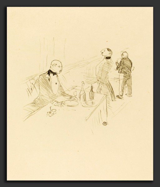 Henri de Toulouse-Lautrec (French, 1864 - 1901), At The House of Gold (A la maison d'or), 1897,