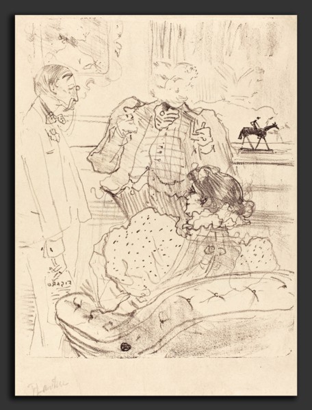 Henri de Toulouse-Lautrec (French, 1864 - 1901), Rosmersholm; Le Gage, 1898, lithograph in black on