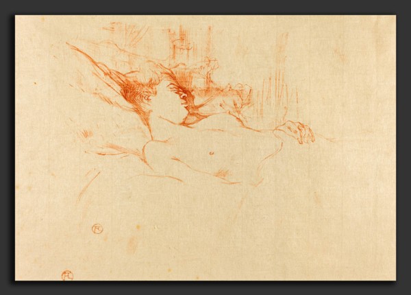 Henri de Toulouse-Lautrec (French, 1864 - 1901), Sleep (Le sommeil), 1896, lithograph in red on