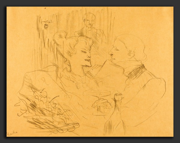 Henri de Toulouse-Lautrec (French, 1864 - 1901), Supper in London (Souper Ã  Londres), 1896,