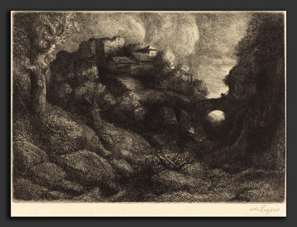 Alphonse Legros, Remembrance of Italy (Souvenir d'Italie), French, 1837 - 1911, etching