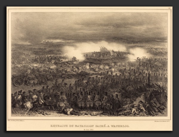 Auguste Raffet (French, 1804 - 1860), Retreat at Waterloo, 1835, lithograph