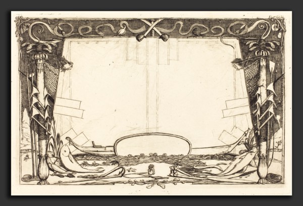 Charles Meryon (French, 1821 - 1868), Couverture du "Voyage Ã  la nouvelle Zélande" (Cover for the