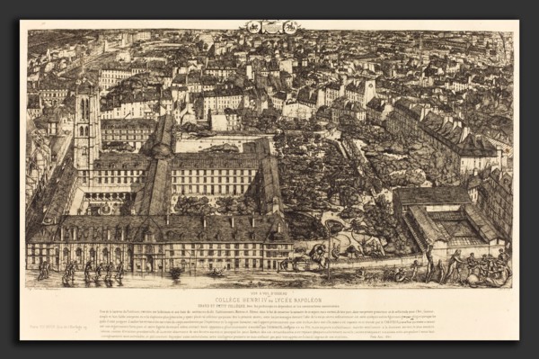 Charles Meryon (French, 1821 - 1868), CollÃ¨ge Henri IV, Paris, ou Lycée Napoléon (Henry IV College