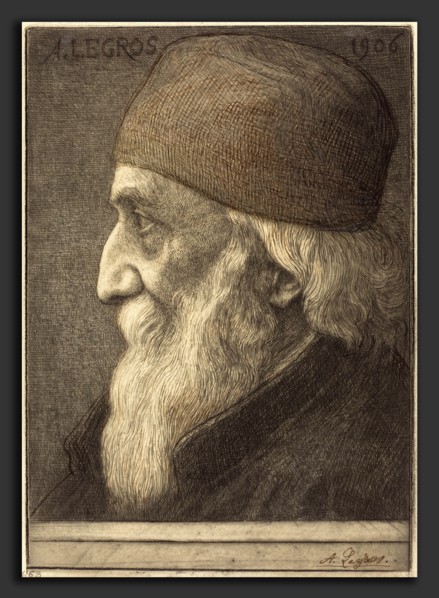 Alphonse Legros, Self-Portrait, 13th plate, French, 1837 - 1911, 1906, etching retouched in ink and